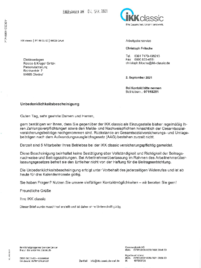 IKK Unbedenklichkeits- bescheinigung bei Elektroanlagen Rolapp & Krüger GmbH in Ohrdruf